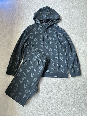 Black Hoodie and Jogger Set